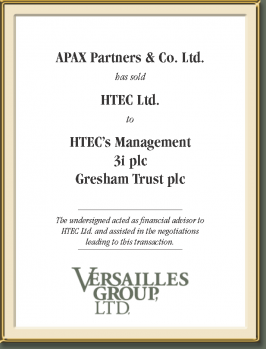 HTEC's Management, 3i plc, Gresham Trust plc